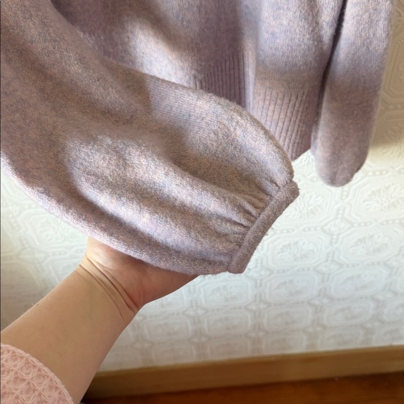 Madewell Payton Pullover Sweater in Coziest Yarn Heather Lilac Purple Size S - Picture 7 of 11